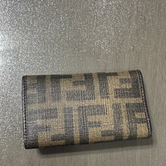 FENDI Black Leather Key Organizer with Gold Plate - Picture 7 of 7